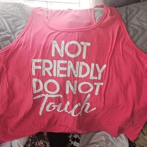 SHEIN Hot Pink Statement Tank Top